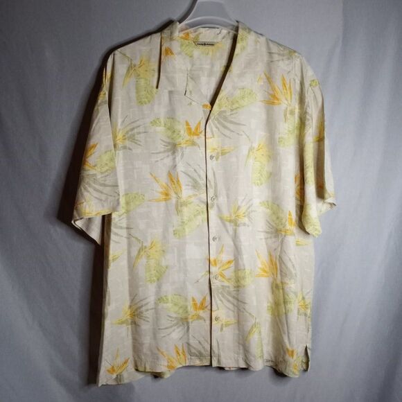 Tommy Bahama Silk Men's Tropical Button Down Short Sleeve Hawaiian Shirt XXL - Picture 3 of 8